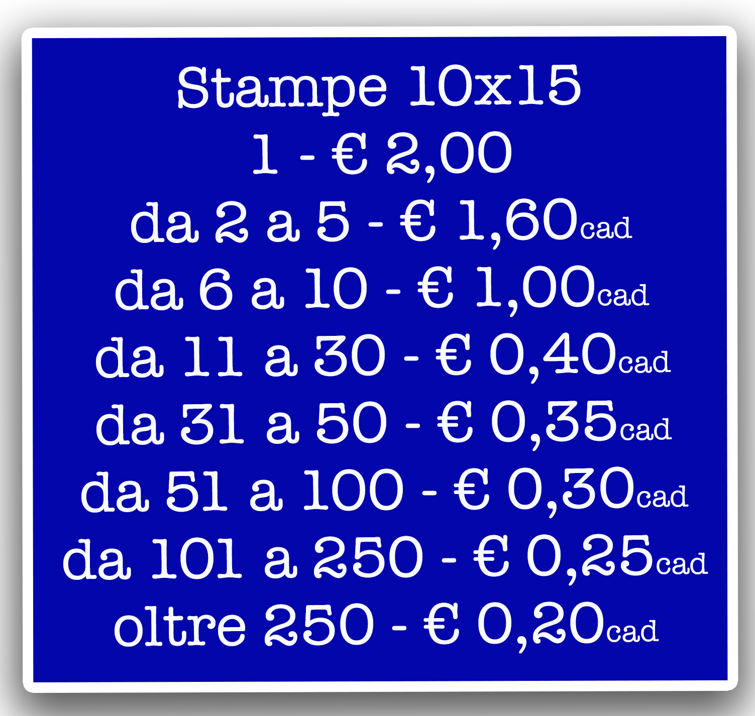 Stampe Fotografiche 15x20 - 15x22,5 - Stampe per fotografi